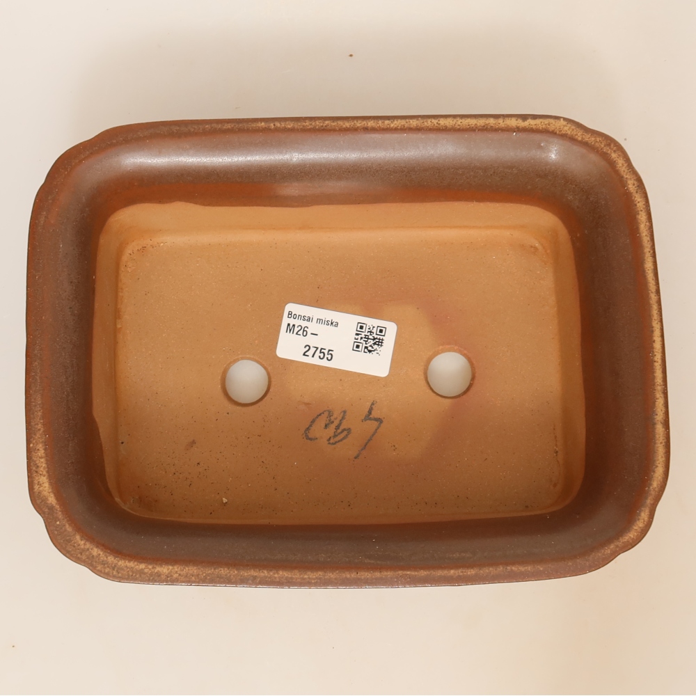 Miska ceramiczna  20 x 15,5 x 5,5 cm, kolor brązowy
