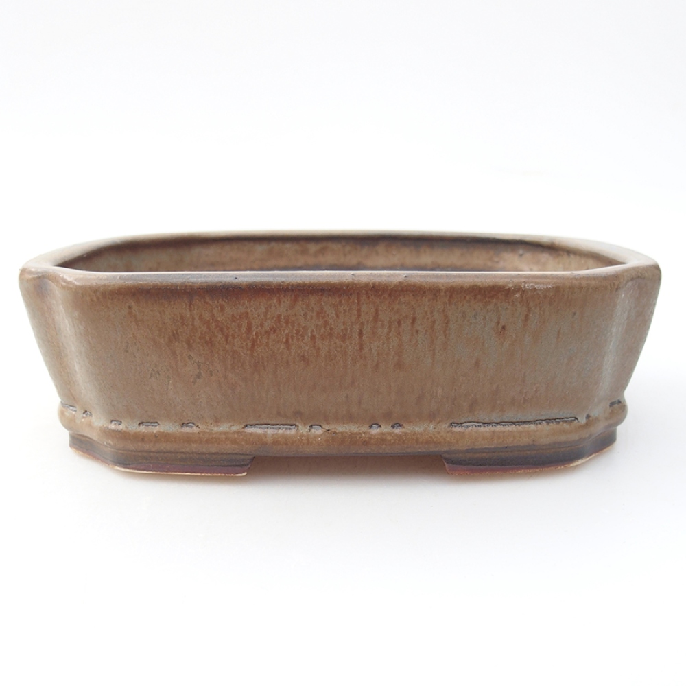 Ceramiczna miska do bonsai 17,5 x 14 x 4,5 cm, kolor niebieski