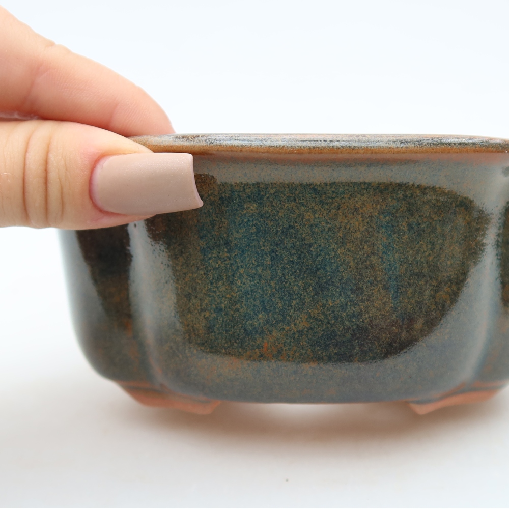 Ceramiczna miska do bonsai 13,5 x 11 x 6 cm, kolor brązowy