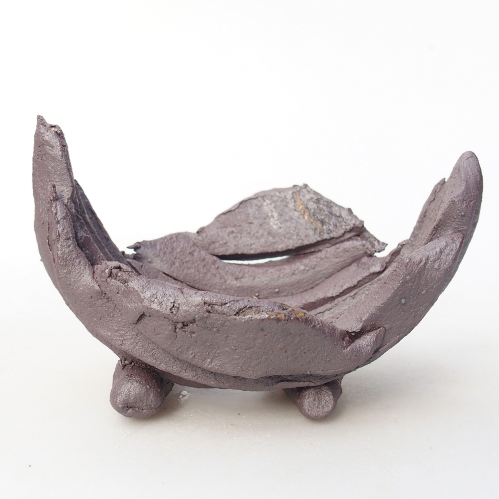 Muszla ceramiczna 10 x 7,5 x 7 cm, kolor metaliczny