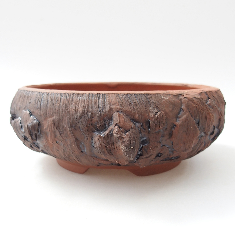 Ceramiczna miska do bonsai 15 x 15 x 6 cm, brązowa