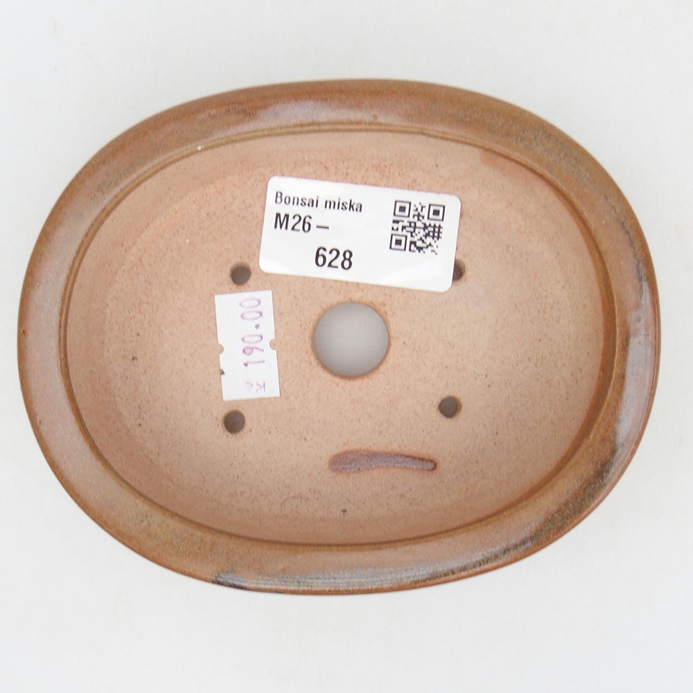 Ceramiczna miska do bonsai 12 x 10 x 3 cm, brązowa