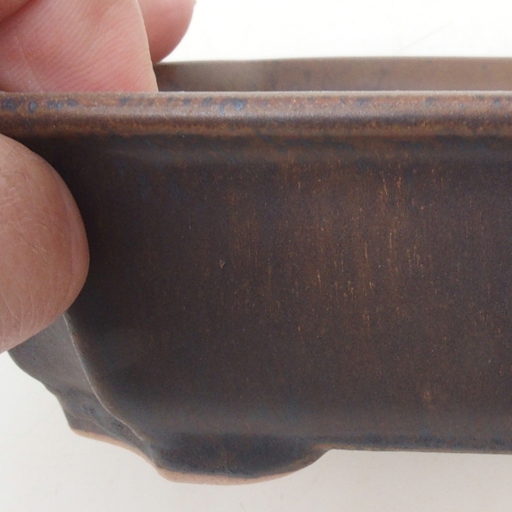Bonsai bowl H17 - 15 x 10 x 4 cm. - brązowy