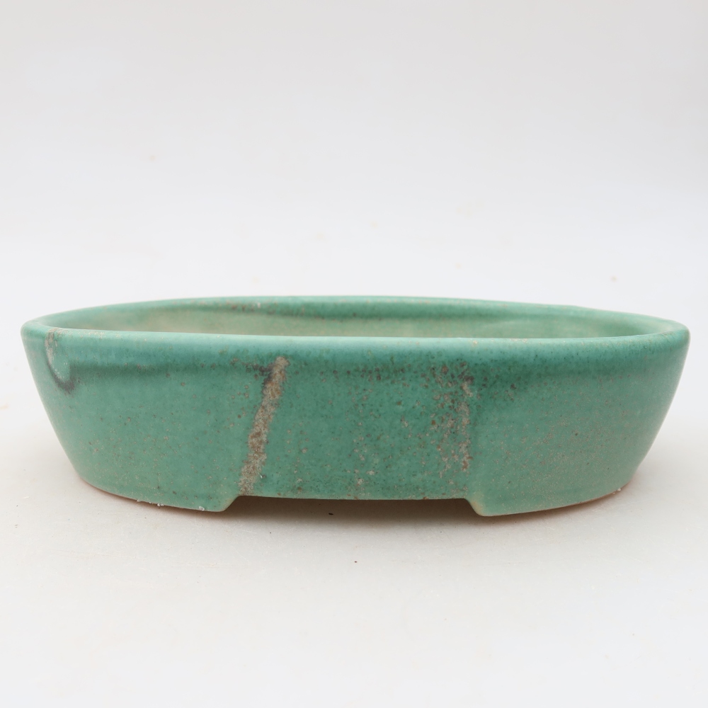 Ceramiczna miska na bonsai 17 x 14 x 4 cm, zielona