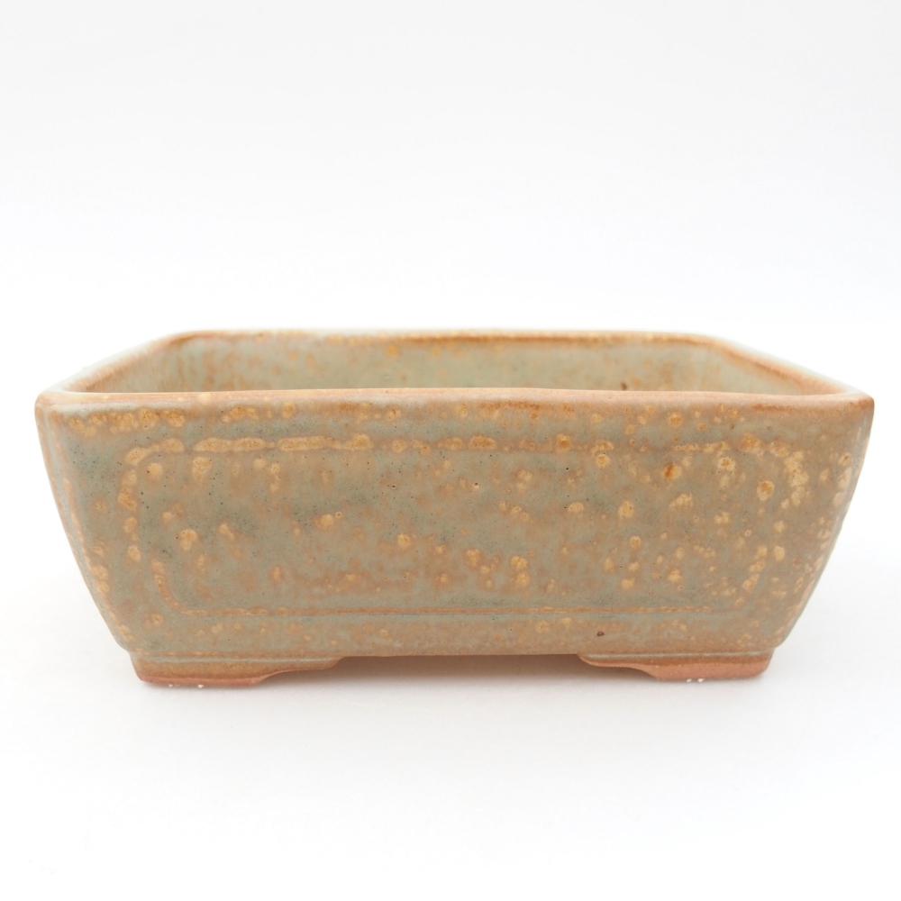 Ceramiczna miska bonsai 16 x 12 x 6 cm, kolor zielony