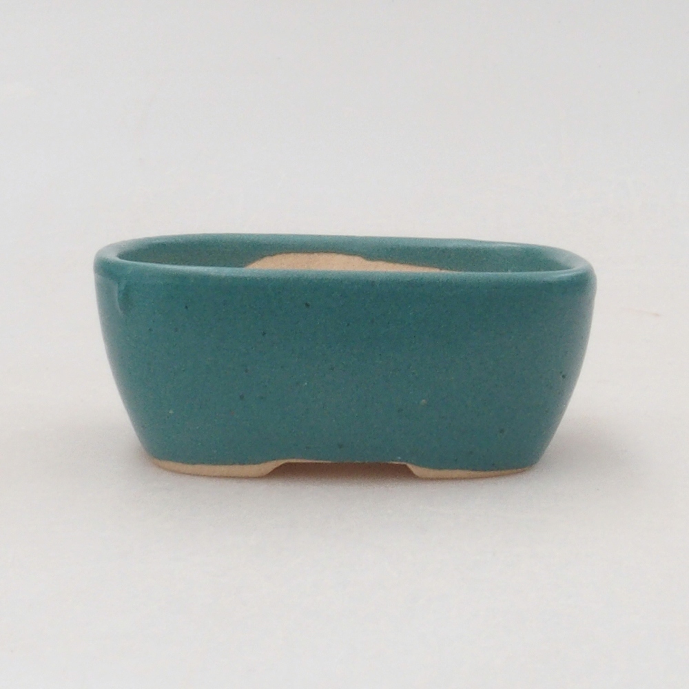 Ceramiczna miska bonsai 6 x 4,5 x 2 cm, kolor niebieski