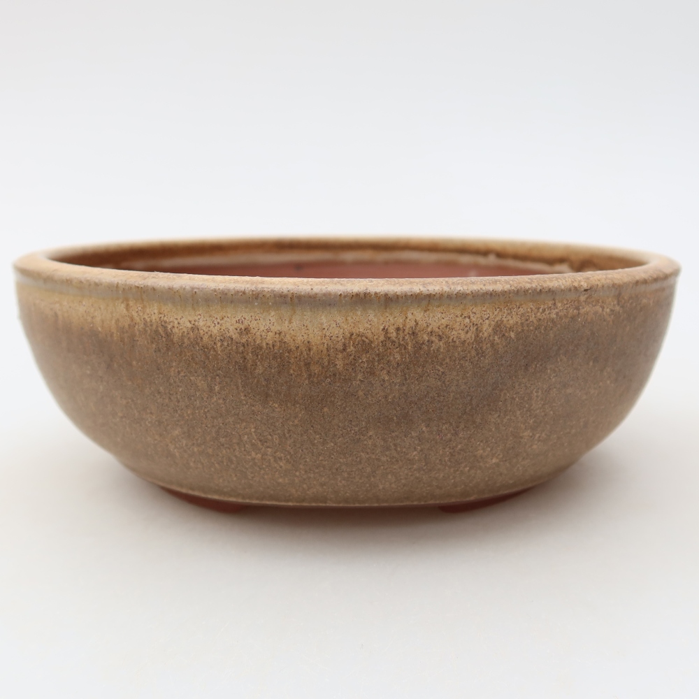 Ceramiczna miska do bonsai 15 x 15 x 5 cm, brązowa