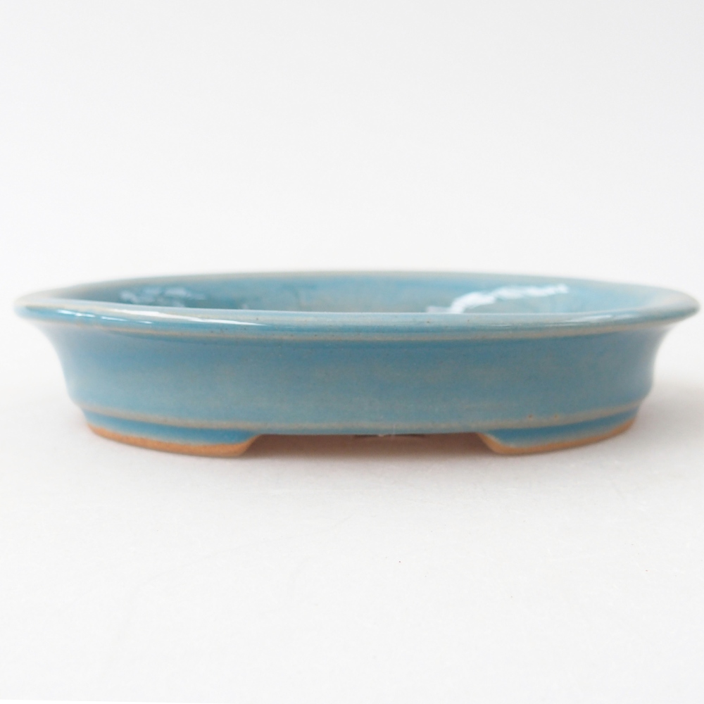 Ceramiczna miska do bonsai 12,5 x 10,5 x 2 cm, kolor niebieski