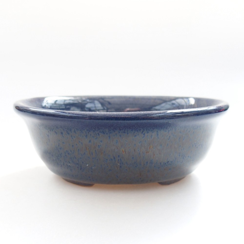 Ceramiczna miska bonsai 11 x 9 x 4 cm, kolor niebieski