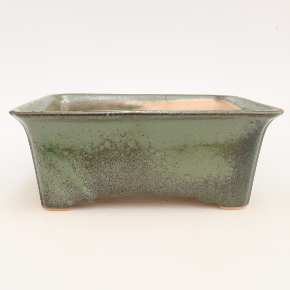 Ceramiczna miska do bonsai 18 x 14 x 7 cm, kolor zielony