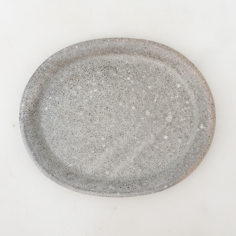 Bonsai bowl owalny S - 20 x 16,5 x 1,5 cm - beżowy
