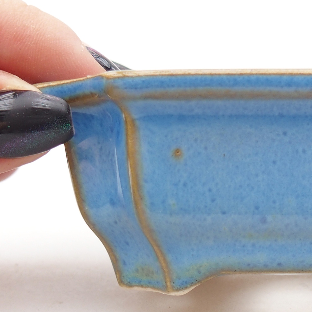 Mini miska do bonsai 9 x 6,5 x 3,5 cm, kolor niebieski