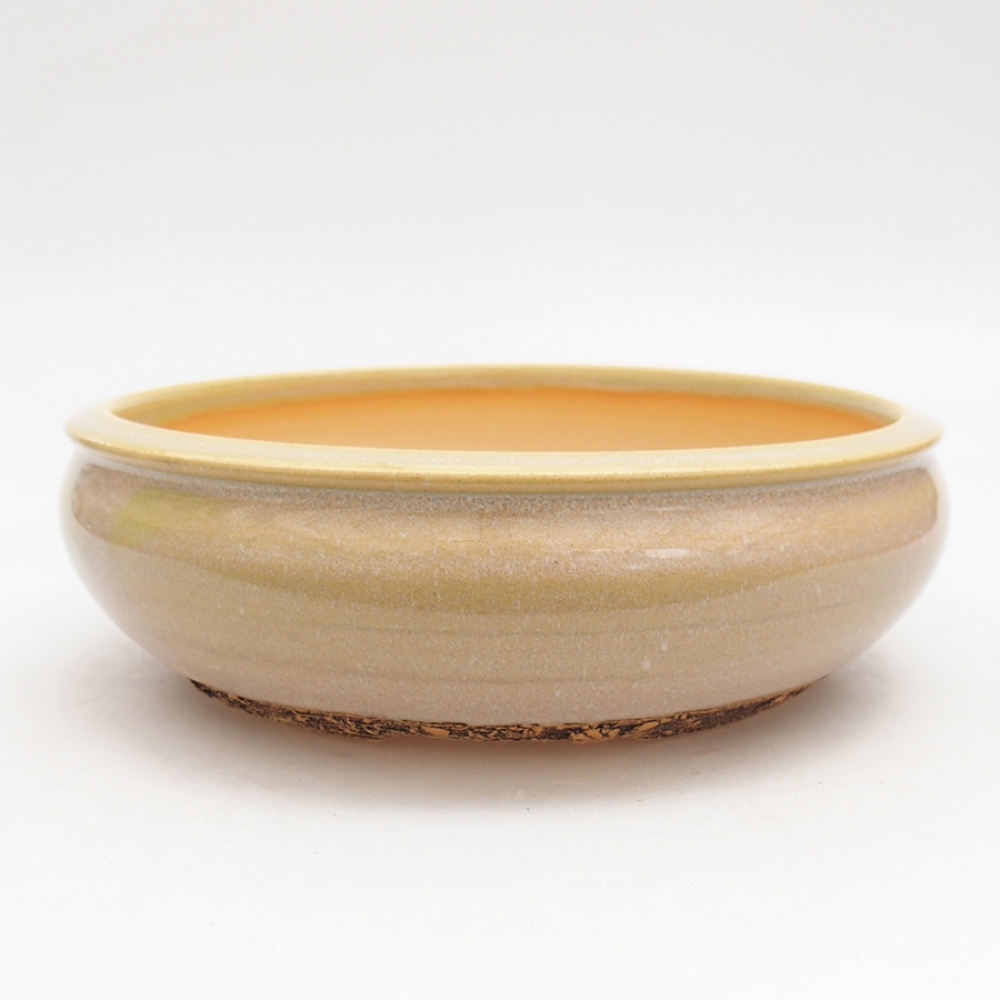 Ceramiczna miska do bonsai 18,5 x 18,5 x 5,5 cm, kolor zielony