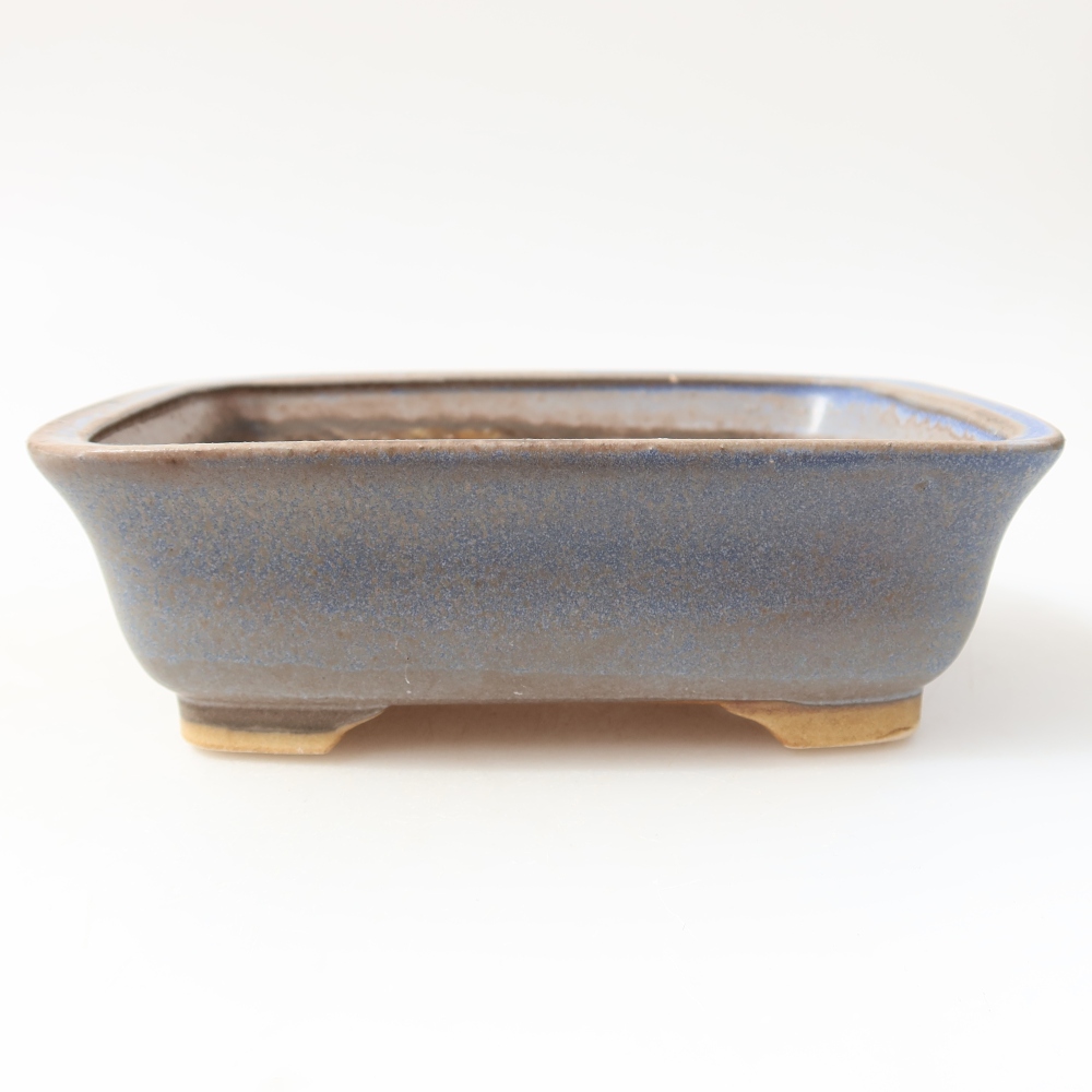 Ceramiczna miska do bonsai 15 x 13 x 4,5 cm, kolor niebieski