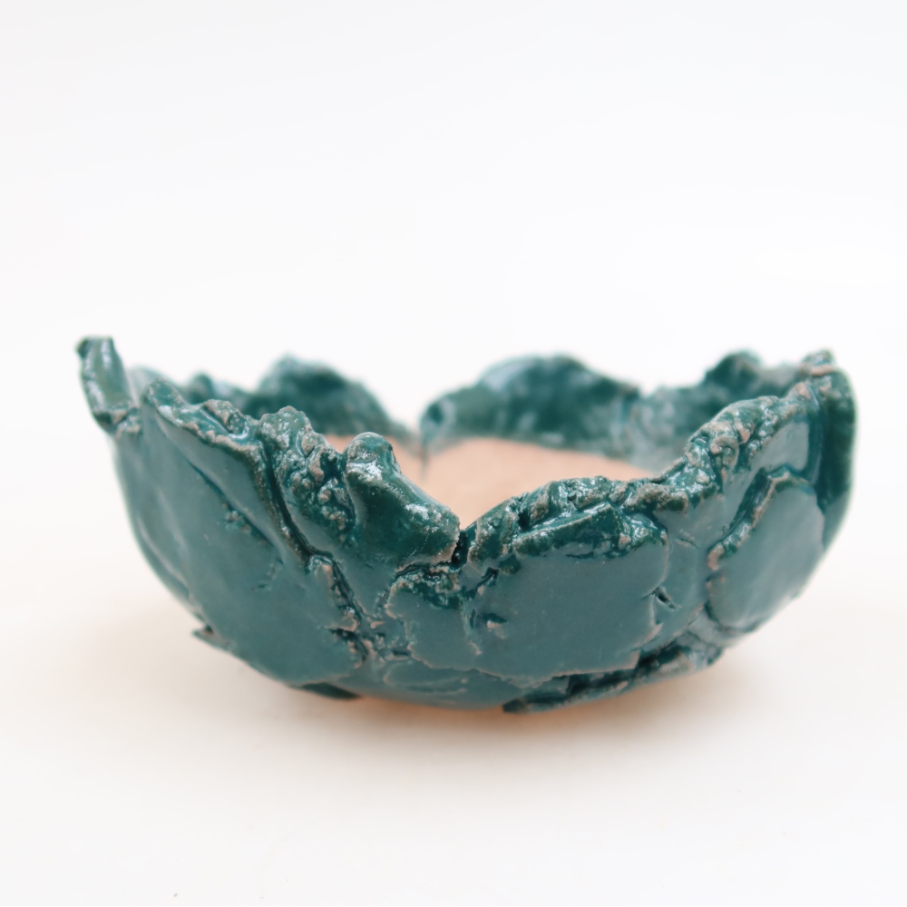 Ceramiczna skorupka  10,5 x 10 x 5,5 cm, kolor zielony