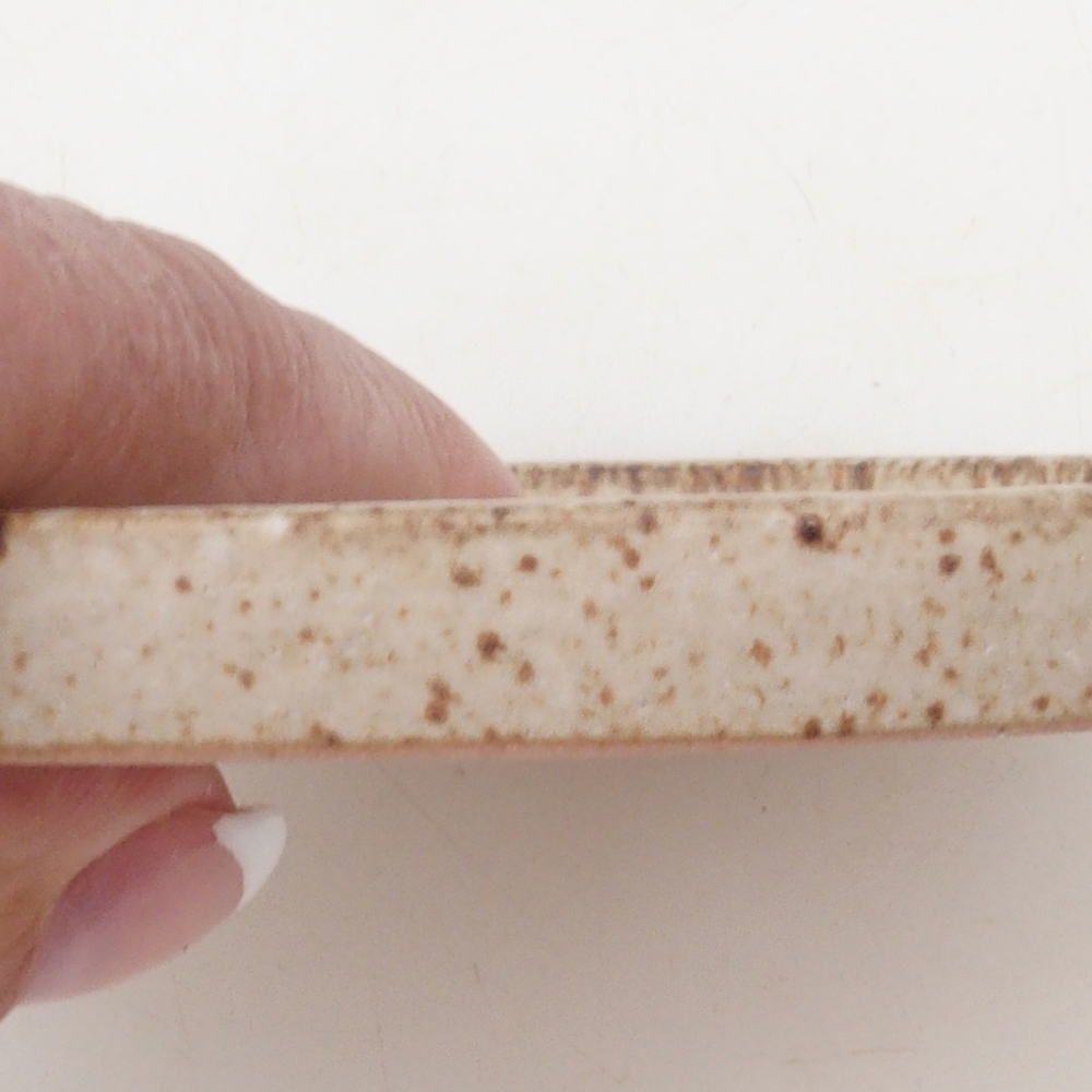 Bonsai bowl round D6-L - 13,5 x 13,5 x 1 cm - beżowy