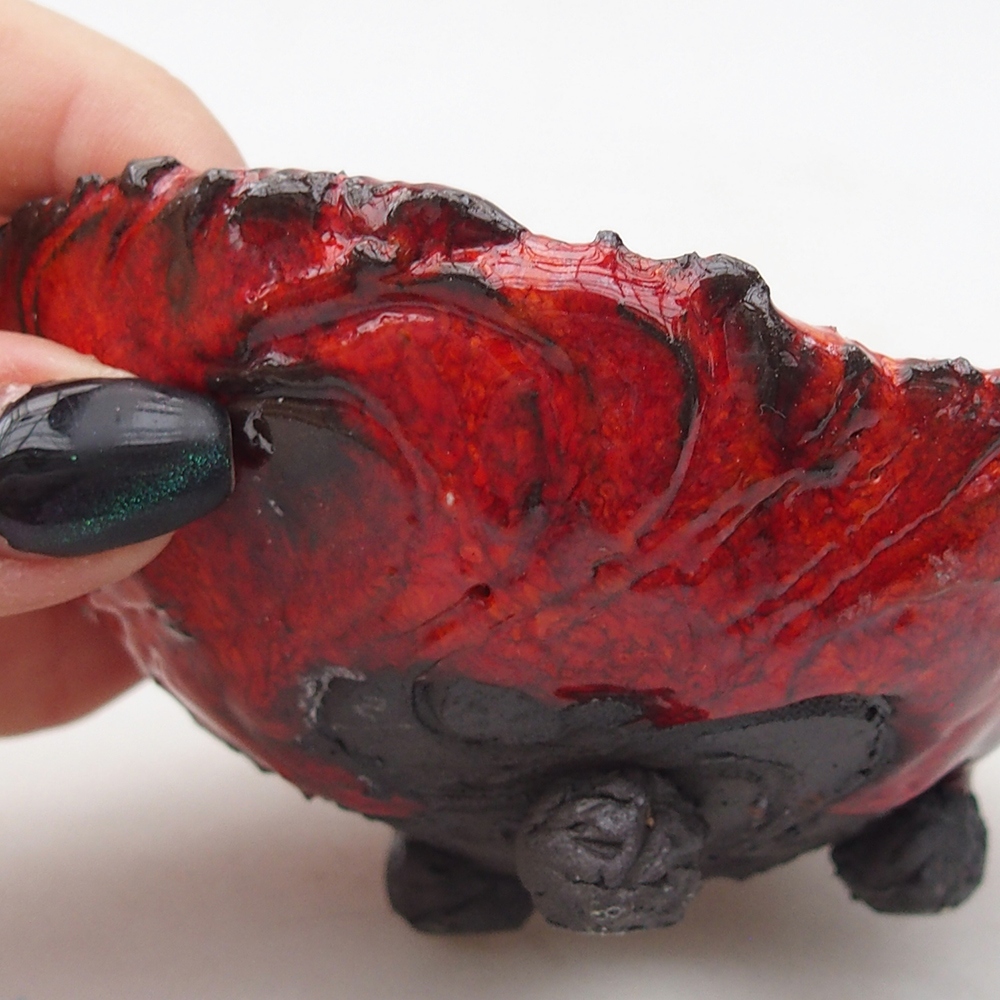 Ceramiczna skorupa 10 x 9,5 x 5 cm, kolor czerwony