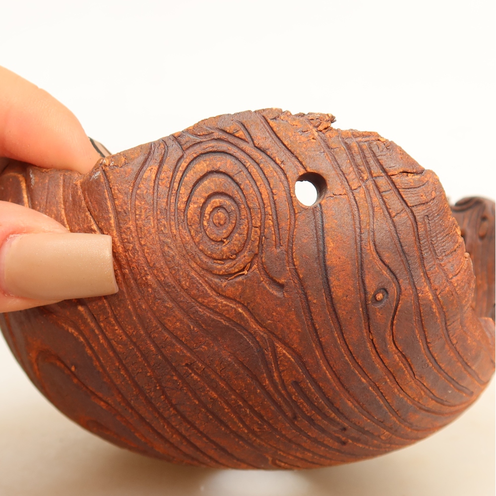 Ceramiczna skorupa do kokedamy 12 x 12 x 7 cm, kolor brązowy