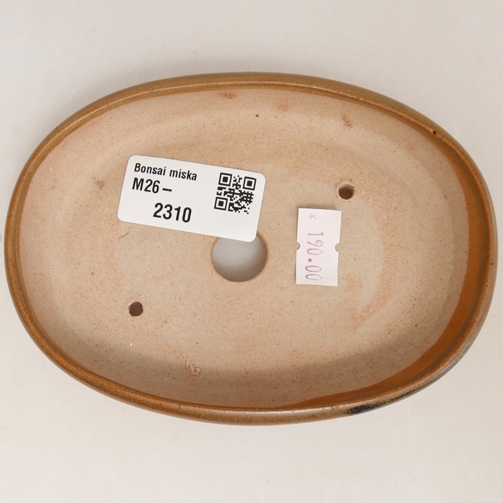 Ceramiczna miska do bonsai 13 x 9,5 x 2,5 cm, kolor brązowy