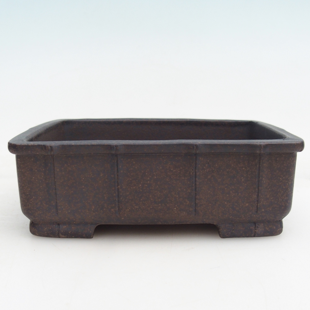 Ceramiczna miska do bonsai 15 x 10,5 x 5 cm, kolor brązowo-ochrowy