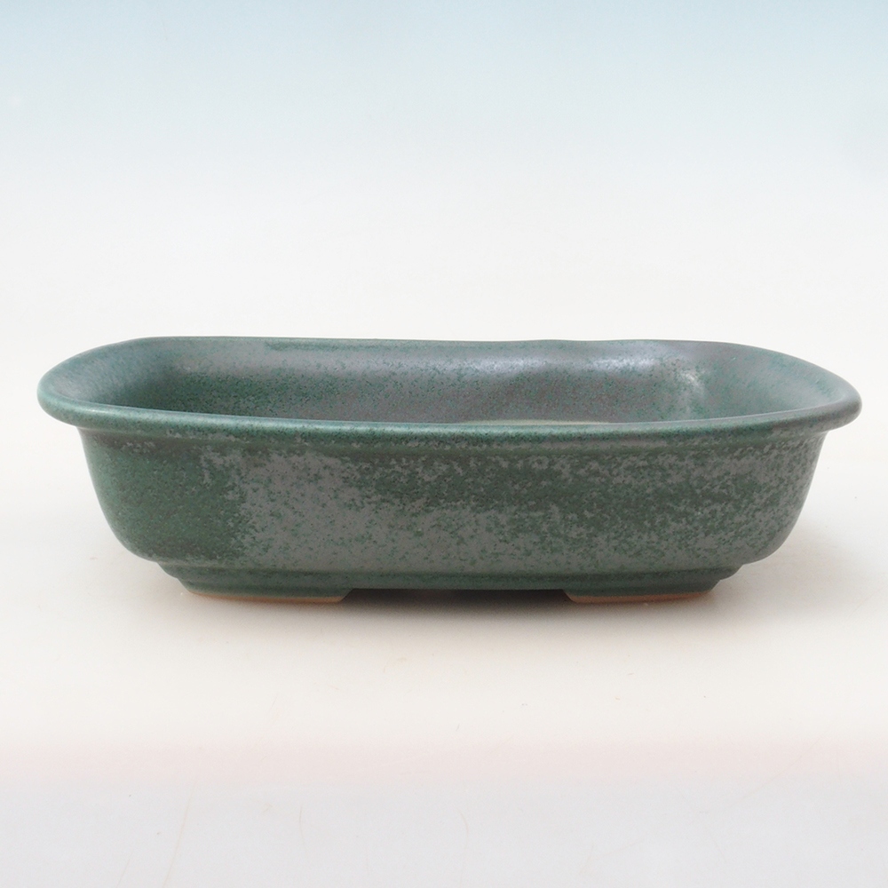 Miska do bonsai + podstawka H09 – 30 x 23 x 7,5 cm – zielona