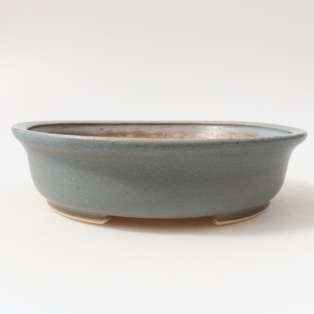 Ceramiczna miska do bonsai 15,5 x 14,5 x 4 cm, kolor niebieski