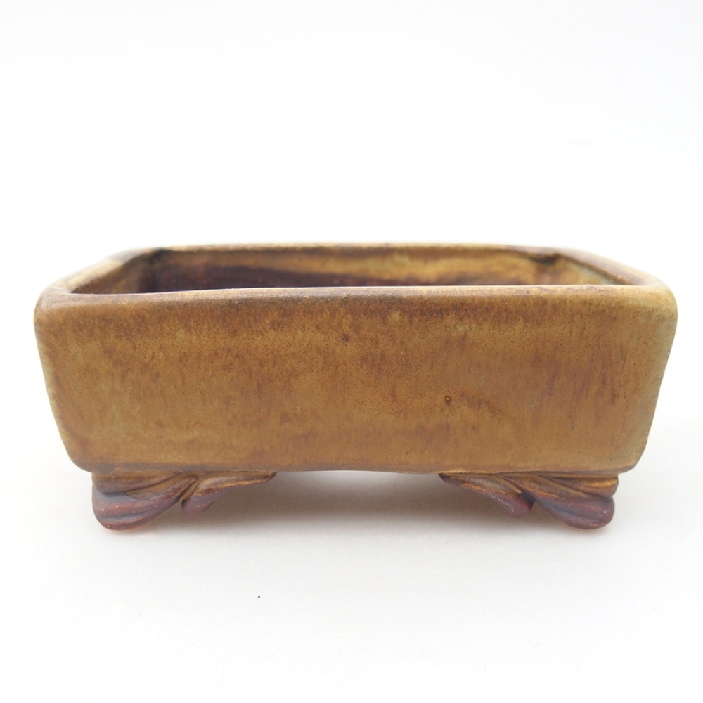 Ceramiczna miska do bonsai 10 x 8,5 x 4 cm, kolor zielony