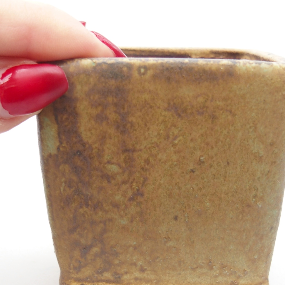 Ceramiczna miska do bonsai 6,5 x 6,5 x 7 cm, zielona