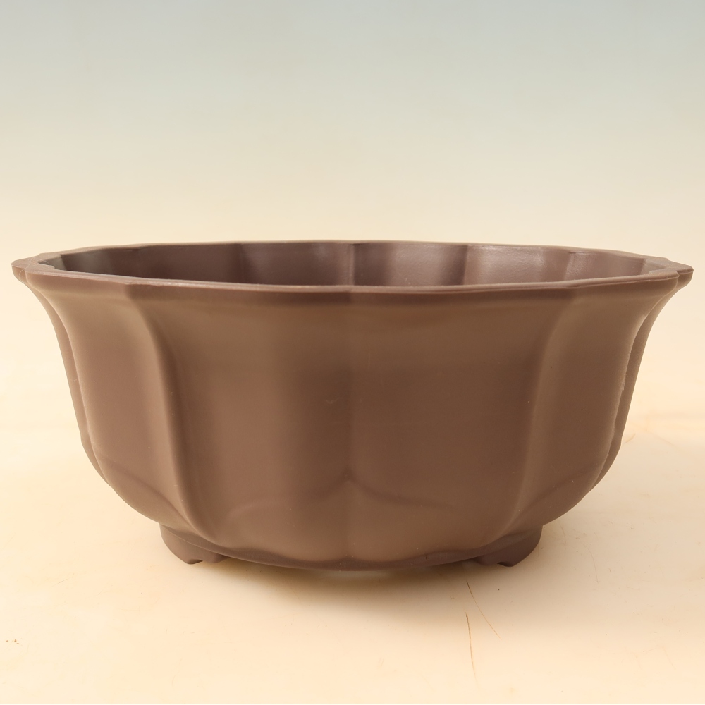 Plastikowa miska do bonsai MP-34, brązowa – 22 x 22 x 9,5 cm 