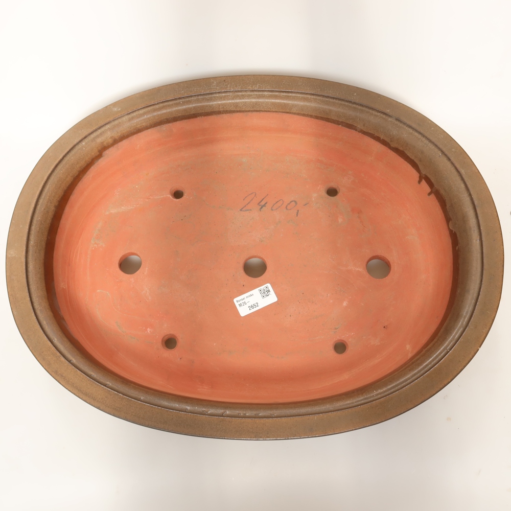 Ceramiczna miska  46 x 36 x 8,5 cm, kolor brązowy