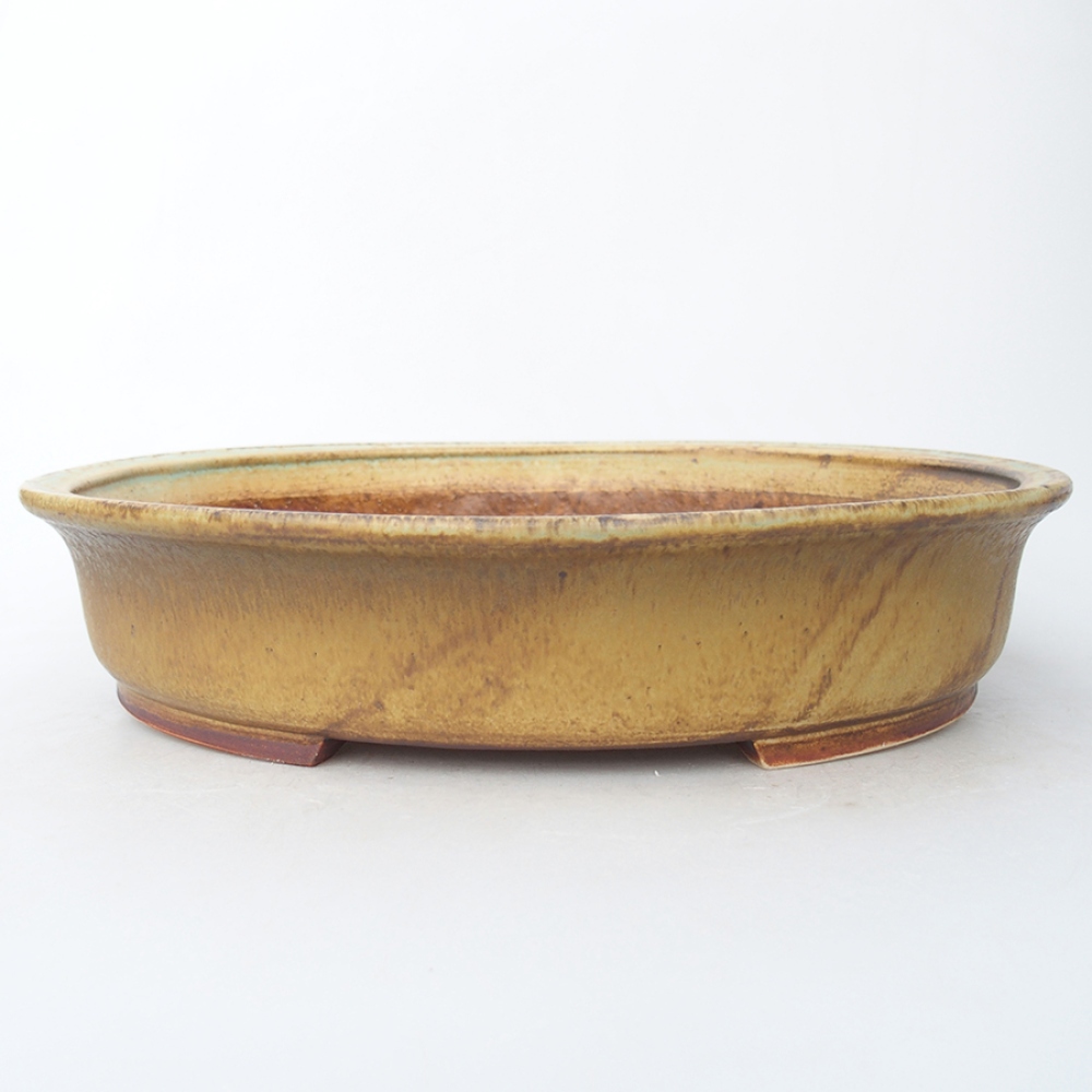 Ceramiczna miska bonsai 26,5 x 24 x 5,5 cm, kolor zielony