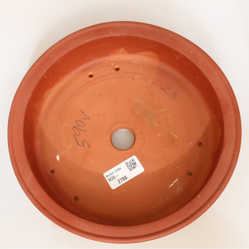 Ceramiczna miska  23 x 23 x 6,5 cm, kolor ceglasty
