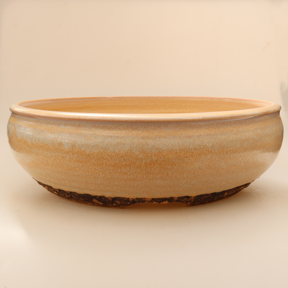 Ceramiczna miska do bonsai 35 x 35 x 11 cm, kolor beżowy – WYŁĄCZNIE ODBIÓR OSOBISTY lub transport na palecie