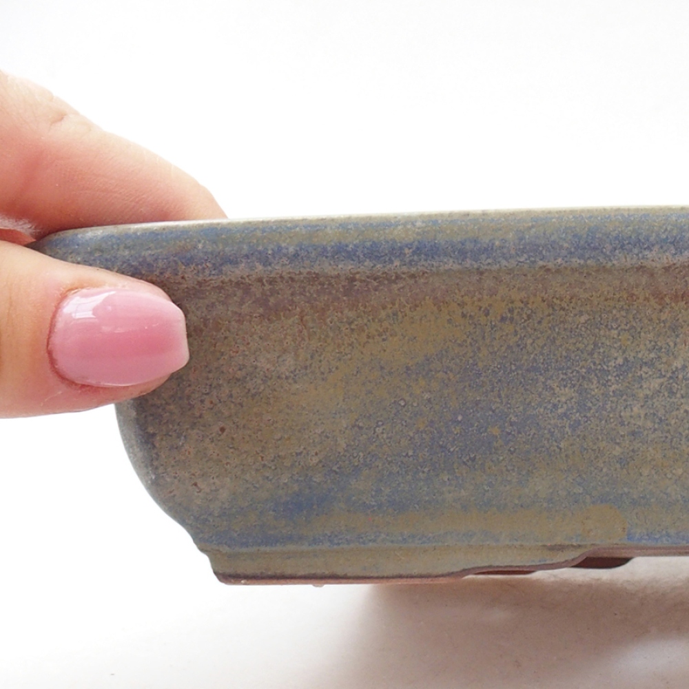 Ceramiczna miska bonsai 17,5 x 13 x 4 cm, kolor niebieski