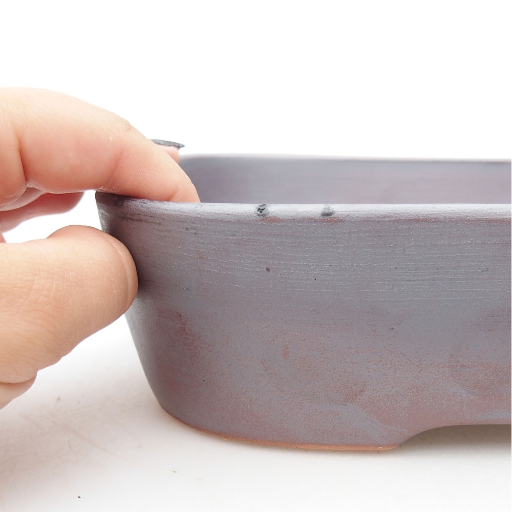 Ceramiczna miska bonsai 23 x 17,5 x 5,5 cm, kolor metaliczny