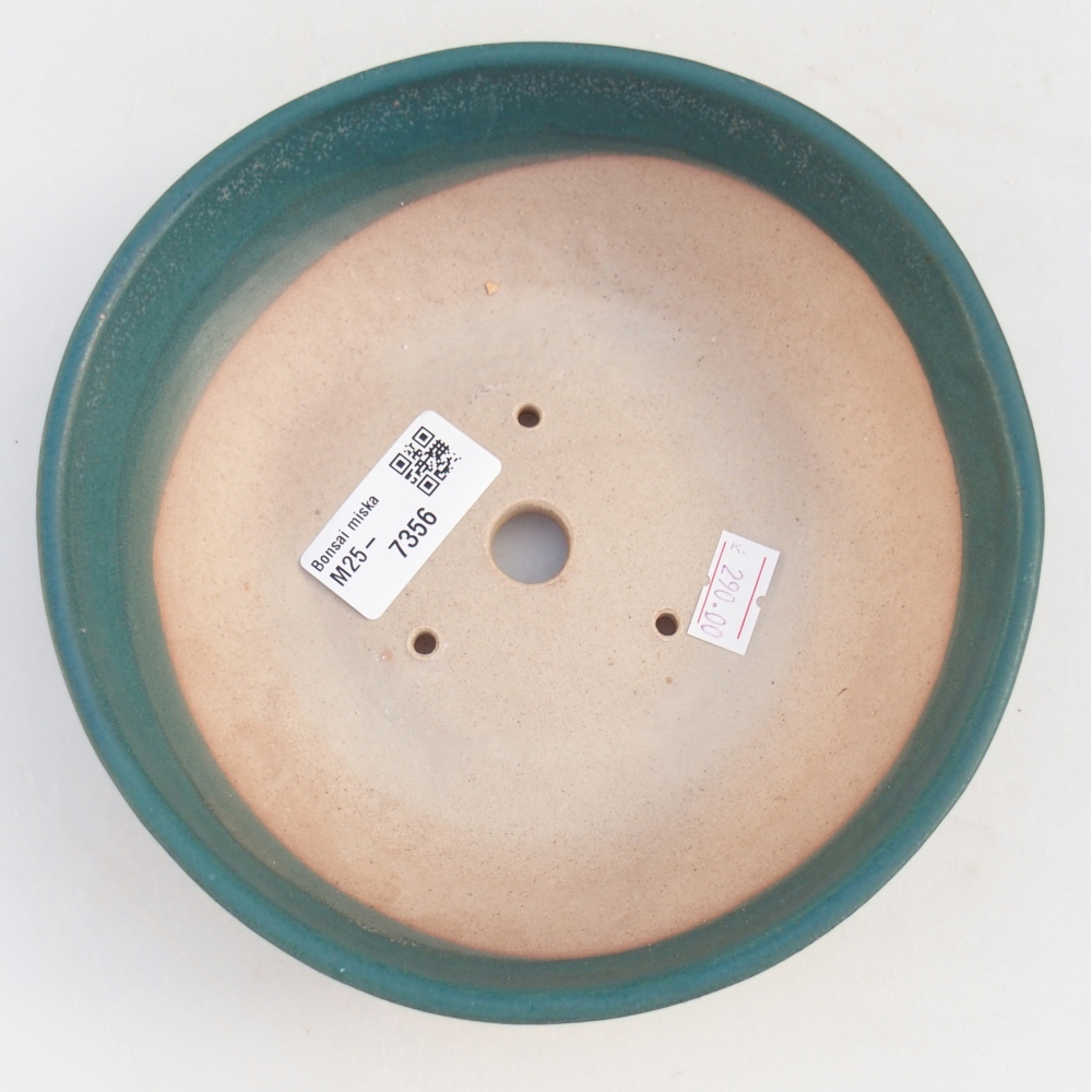 Ceramiczna miska do bonsai 17,5 x 17,5 x 5 cm, kolor niebieski