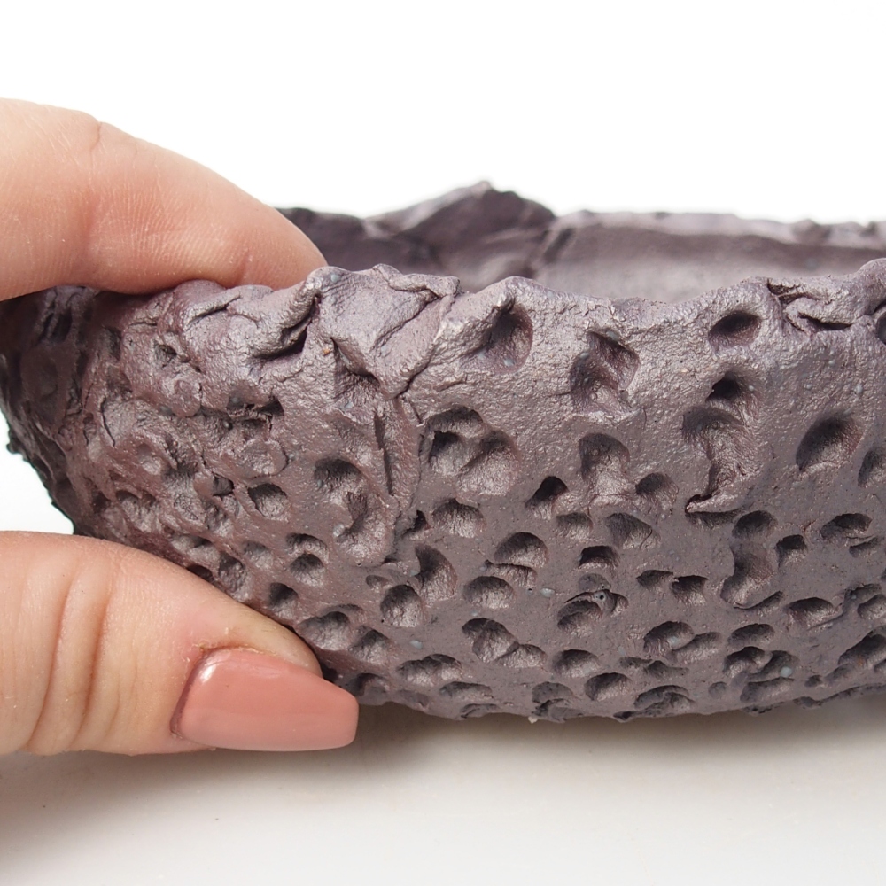 Ceramiczna miska do bonsai 16,5 x 16,5 x 5,5 cm, kolor metaliczny