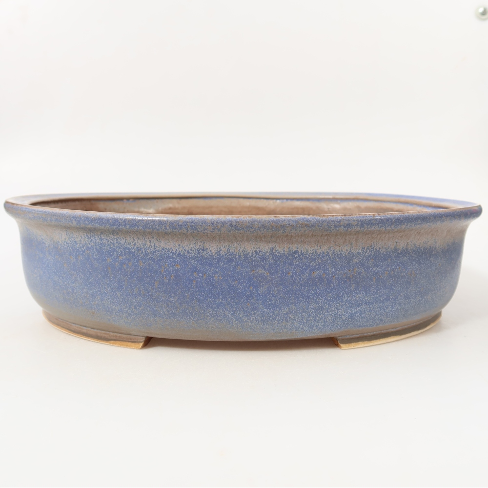 Ceramiczna miska do bonsai 31,5 x 27,5 x 7 cm, kolor niebieski