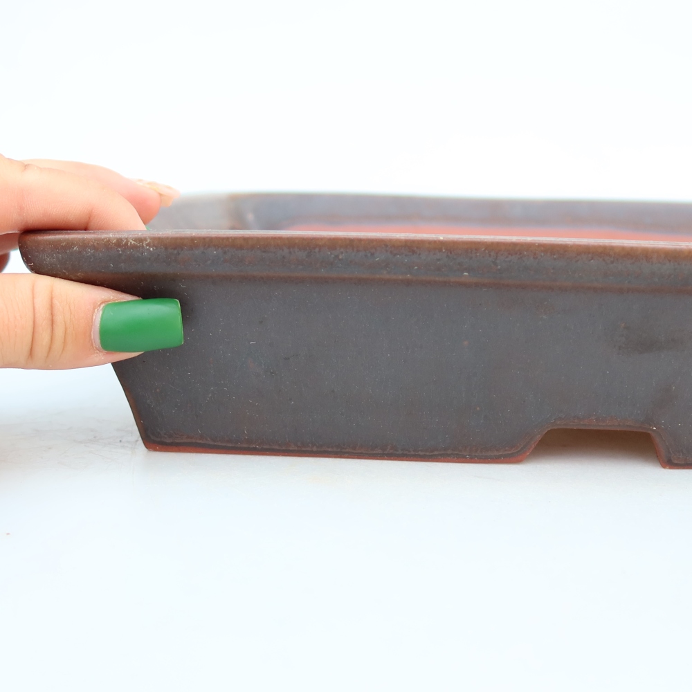 Ceramiczna miska  26 x 20 x 5 cm, kolor brązowy