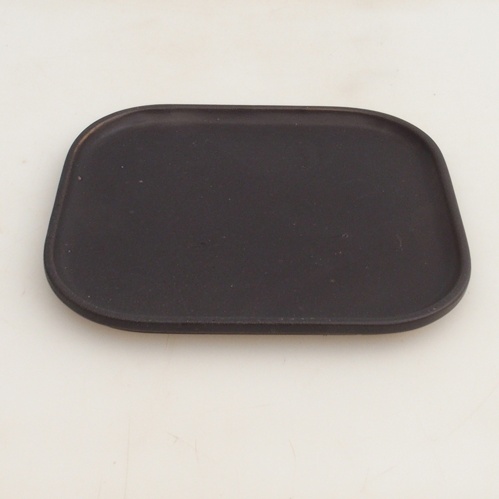 Miska ceramiczna H36 - 17,5 x 15 x 1 cm - brązowy
