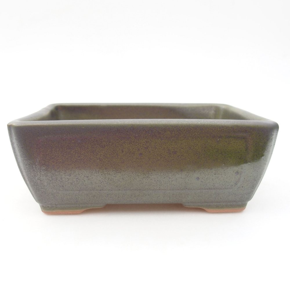 Ceramiczna miska bonsai 16 x 12 x 6 cm, kolor zielony
