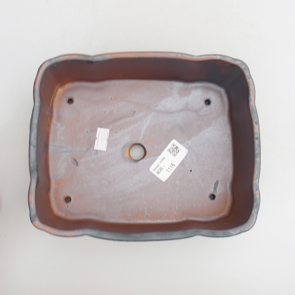 Ceramiczna miska bonsai 20 x 17 x 7 cm, kolor metaliczny