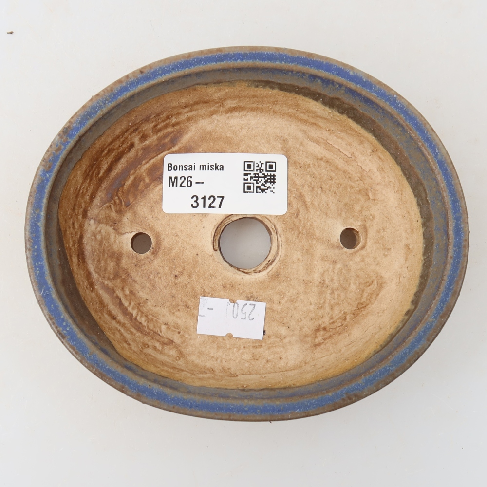 Ceramiczna miska do bonsai 12,5 x 10,5 x 3,5 cm, kolor niebieski
