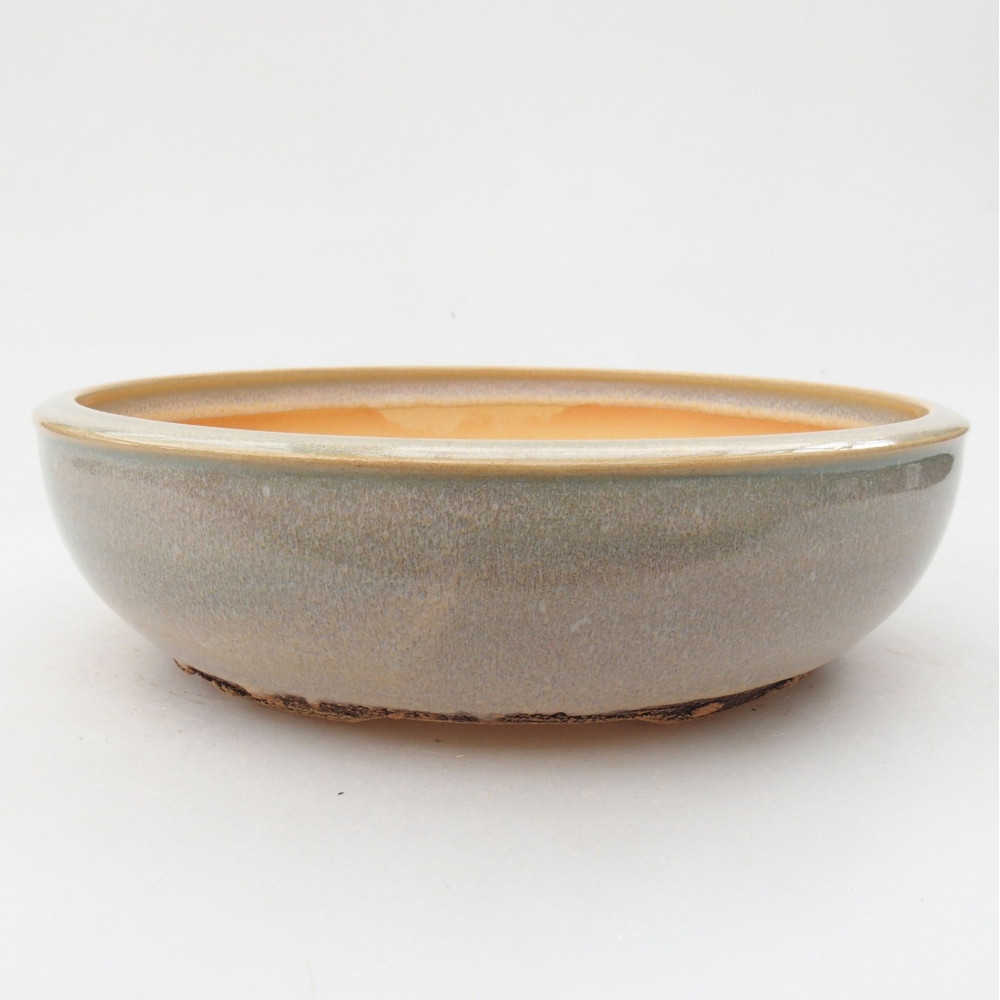 Ceramiczna miska bonsai 20 x 20 x 5,5 cm, kolor zielony