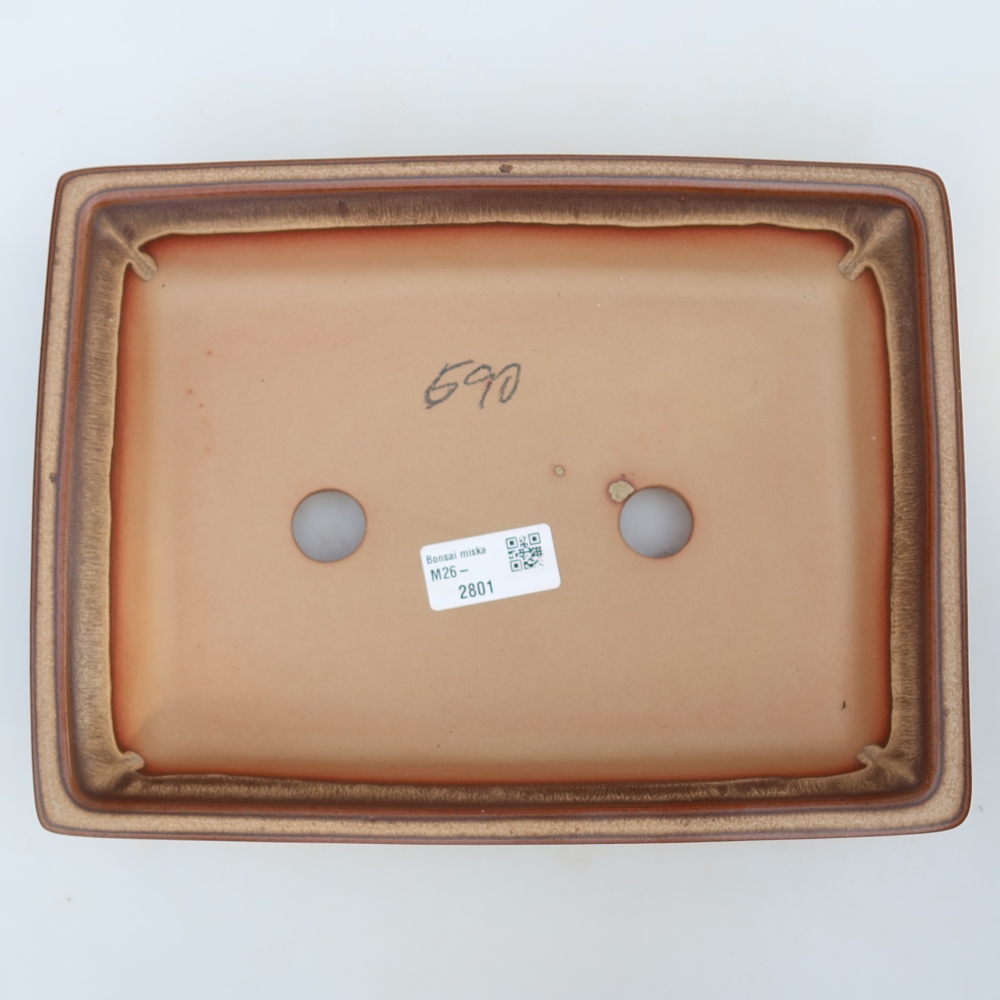Ceramiczna miska  26 x 20 x 5 cm, kolor brązowy