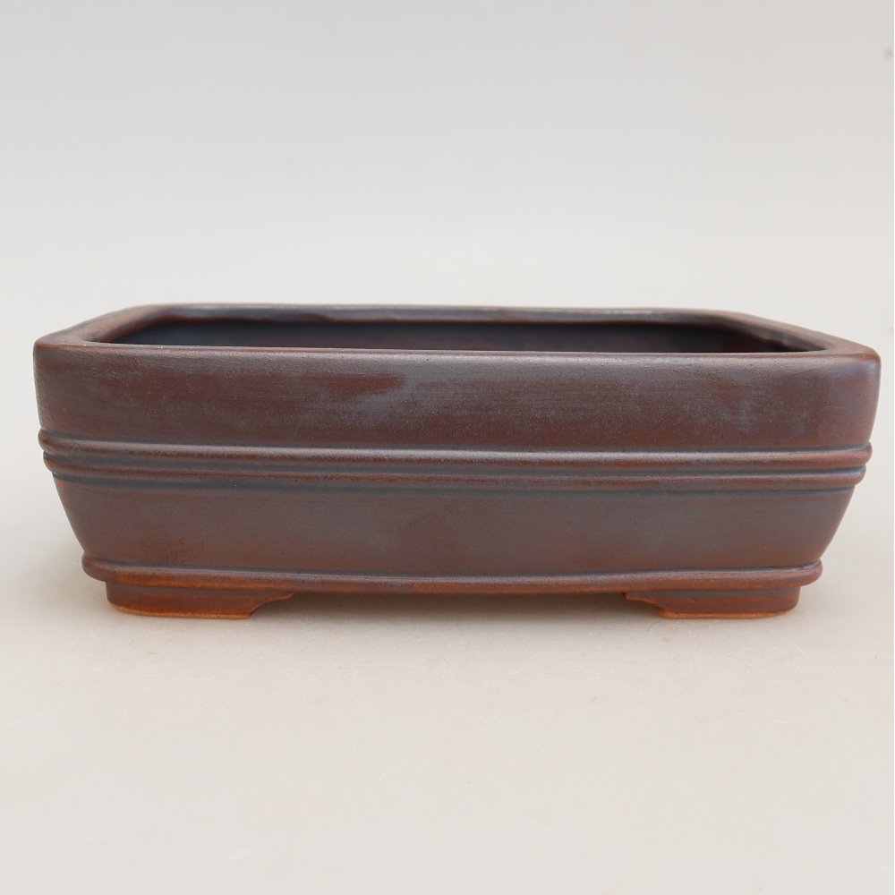 Ceramiczna miska do bonsai 17 x 12,5 x 5,5 cm, kolor metaliczny