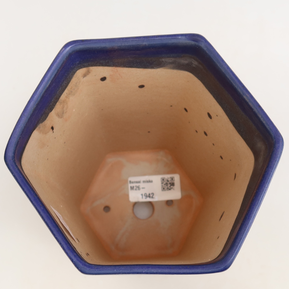 Ceramiczna miska do bonsai 13 x 12 x 17 cm, kolor niebieski