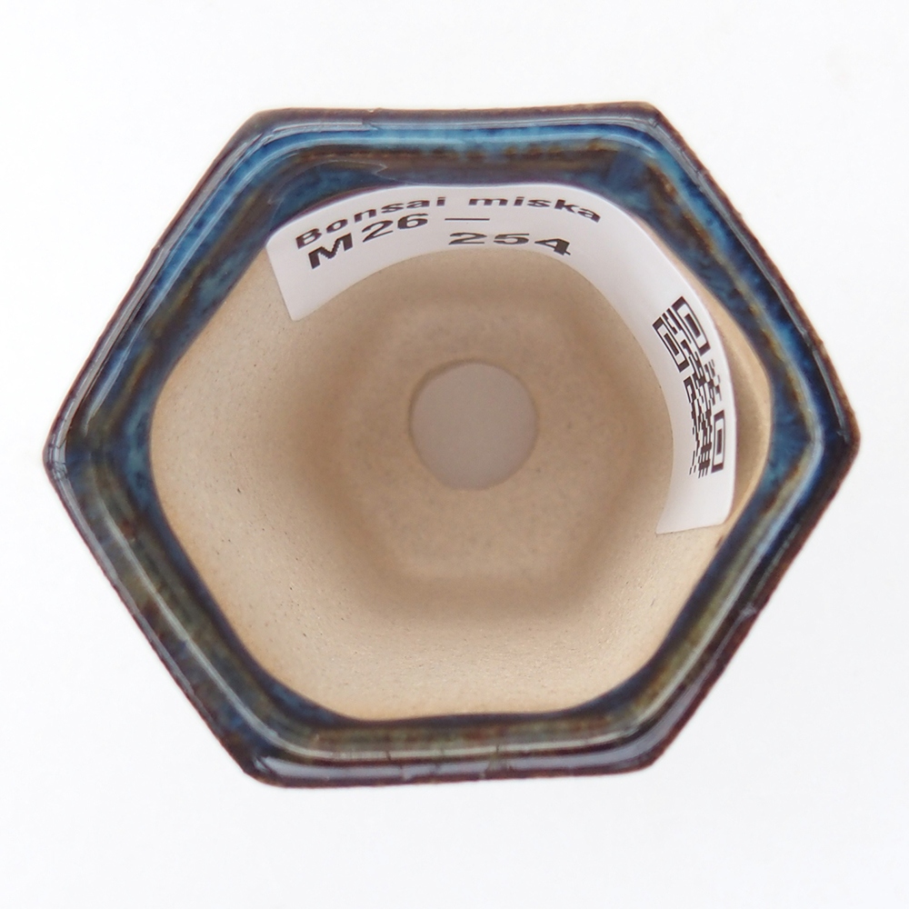 Mini miska do bonsai 4 x 3,5 x 5,5 cm, kolor niebieski