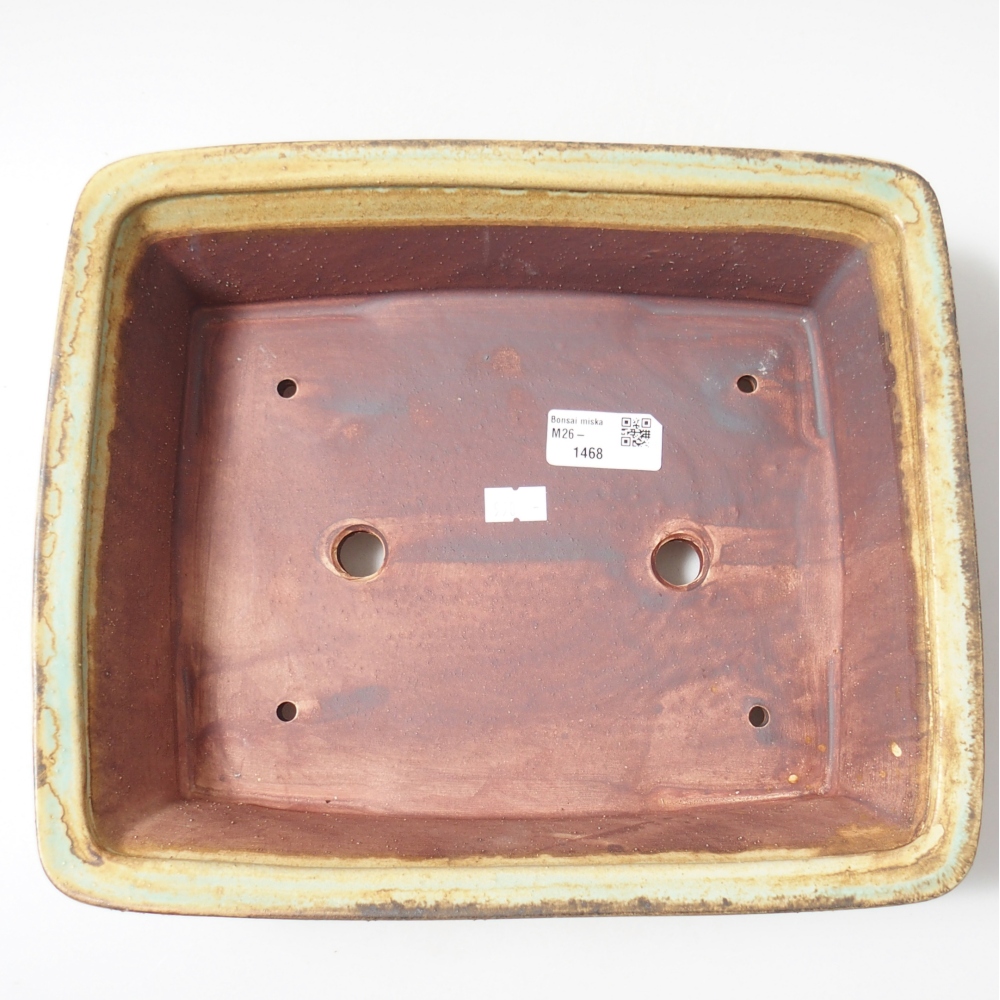 Ceramiczna miska na bonsai 29 x 24 x 8 cm, zielona