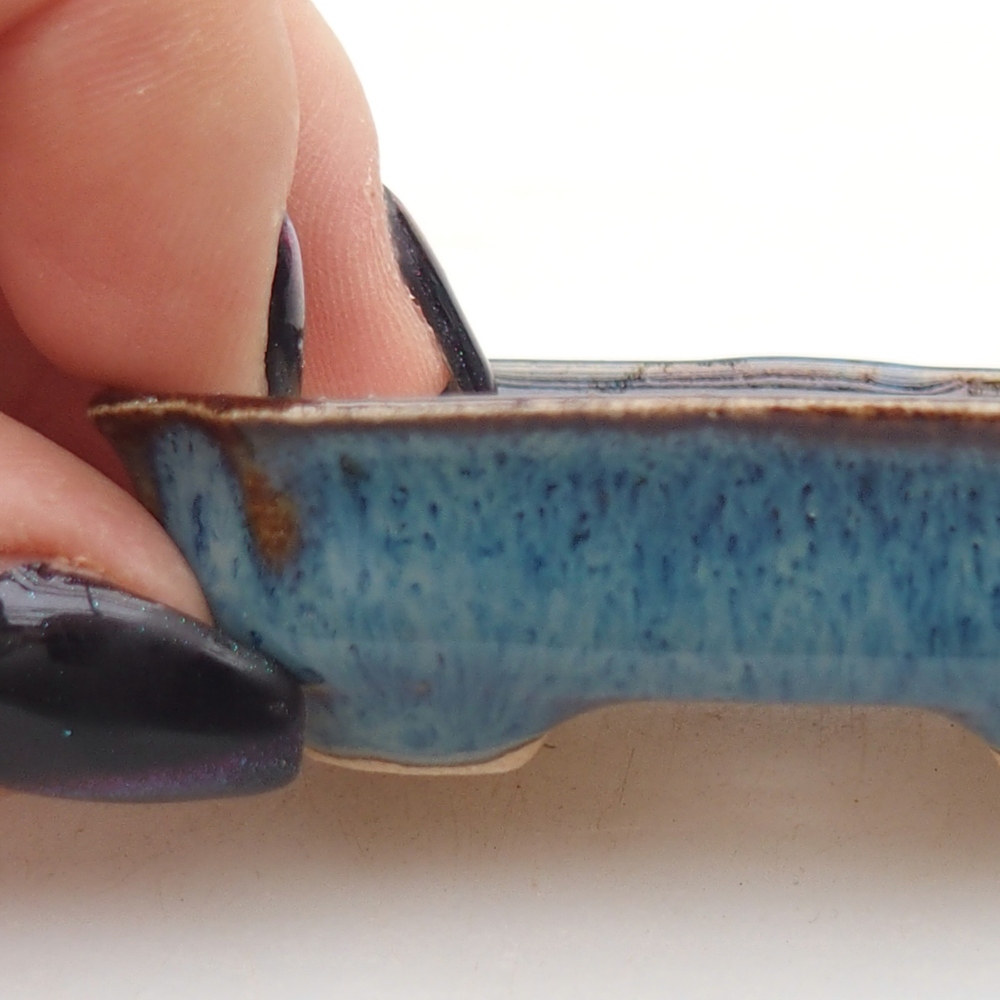 Mini miska do bonsai 6 x 4 x 1,5 cm, kolor niebieski